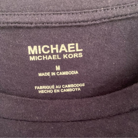 MICHAEL Michael Kors Rivet Logo Tee - Size Medium - Blue - Picture 5 of 8